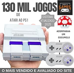 mini-console-retro-super-nintendo-com-130-mil-jogos-2-controles-super-3d-games - Imagem