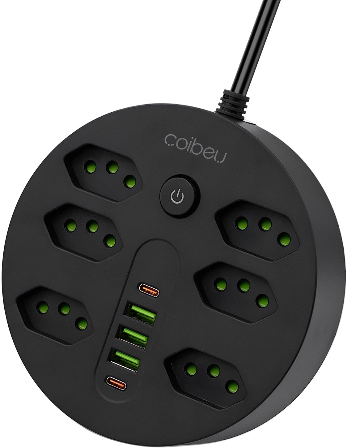 extensao-tomada-regua-tomada-regua-de-energia-6-tomadas-3-interfaces-usb-2-porta-usb-tipo-c-cabo-de-alimentacao-de-19-metros-suporte-a-tensao-de-110-220v-potencia-de-2500w-preto - Imagem