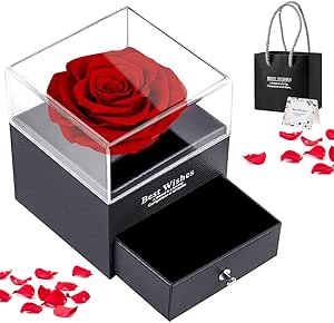 rosa-eterna-rosa-real-preservada-caixa-de-presente-de-joias-flor-de-rosa-excluindo-joias-rosa-imortal-lindo-conjunto-de-rosas-preservadas-dia-dos-namorados-presentes-feminino - Imagem