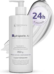 MANTECORP - Hidratante Corporal Hydraporin AI - Hidratação Intensa para Peles Secas e Sensíveis, Hidrata 24h, Ação Anti-inflamatória e Calmante - 450g