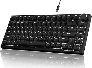 teclado-mecanico-ajazz-ak820-com-controle-de-botao-cnc-teclado-de-montagem-de-junta-de-75-e-teclado-usb-removivel-para-jogos-com-fio-para-windmac-luz-azul-nkro-interruptor-de-clique-azul - Imagem