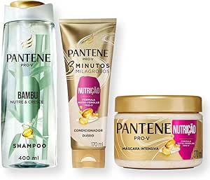 pantene-kit-nutricao-com-shampoo-pro-v-bambu-nutre-cresce-400ml-condicionador-diario-com-perolas-pro-vitaminas-3-minutos-milagrosos-nutricao-170ml-e-mascara-capilar-intensiva-nutricao-270ml - Imagem