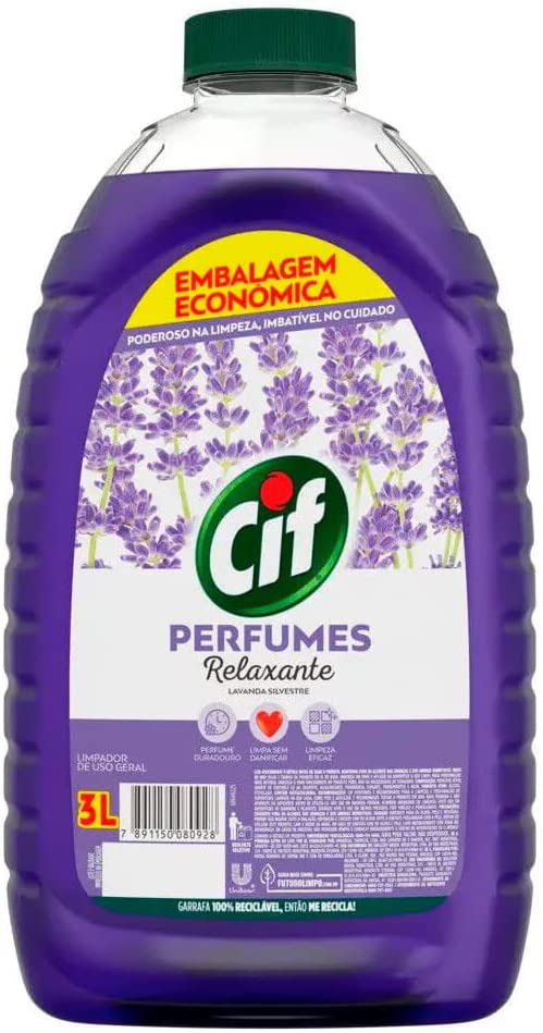 limpador-de-uso-geral-perfumado-relaxante-lavanda-silvestre-cif-perfumes-frasco-3l-embalagem-economica-cif - Imagem
