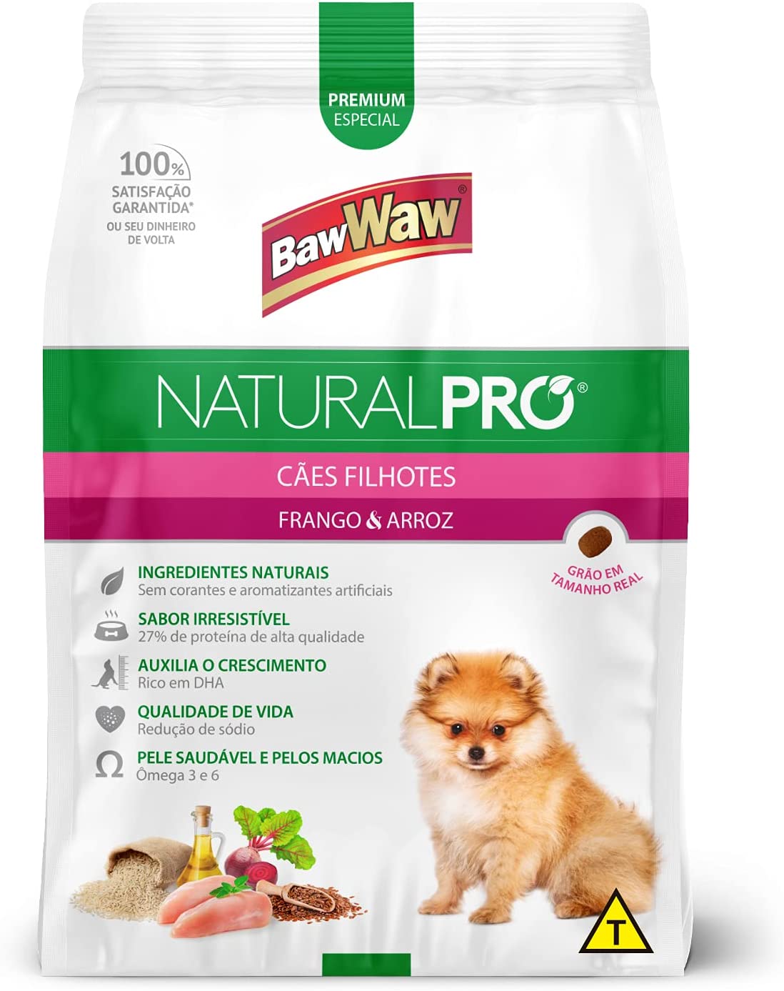 racao-baw-waw-natural-pro-para-caes-filhotes-sabor-frango-e-arroz-101kg - Imagem