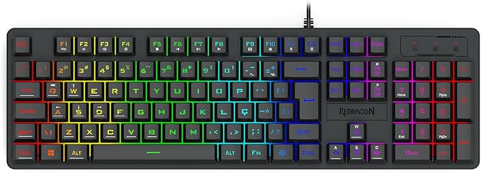 teclado-membrana-gamer-redragon-netherbane-preto-rgb-k521-rgb - Imagem