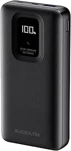 power-bank-carregador-portatil-de-20000mah-com-carga-rapida-multiplas-portas-led-indicador-de-bateria-design-leve-e-protecao-inteligente-para-dispositivos-ios-e-android-usb-type-c-preto - Imagem