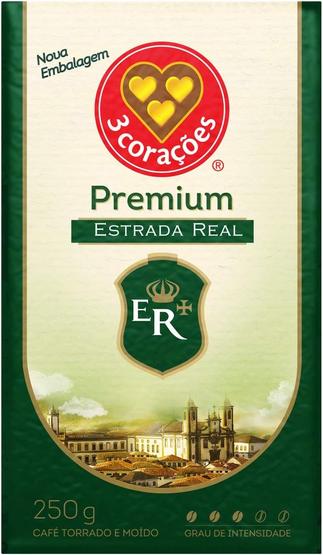 3-coracoes-cafe-torrado-e-moido-estrada-real-premium-a-vacuo-250g - Imagem
