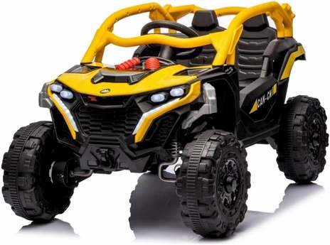 Carro Elétrico Jipe UTV Max 12V Som Luz de Led Controle Remoto (Amarelo)