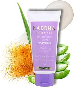 baddha-skincare-hidratante-facial-em-gel-cosmetico-natural-com-aloe-vera-babosa-e-curcuma-ayurveda-70g - Imagem