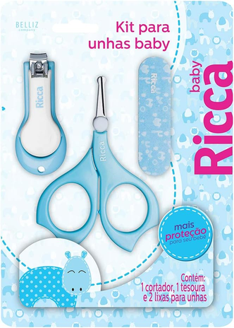 kit-manicure-baby-colors-ricca-azul-ricca - Imagem