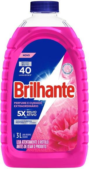 Brilhante Sabão Líquido Perfume E Cuidado Extraordinário 3l