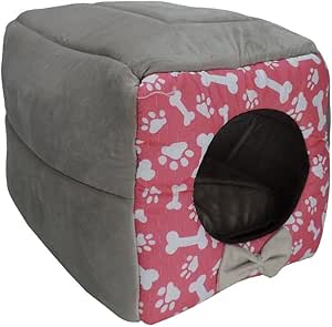 cama-iglu-e-toca-para-cachorro-luxo-rosa-g - Imagem