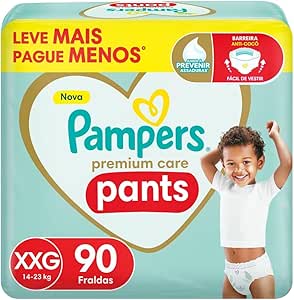 Fralda Pampers Pants Premium Care XXG - 90 fraldas