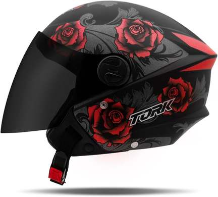 capacete-aberto-new-liberty-3-flowers-vermelho-fosco-vis-fume-tam60 - Imagem