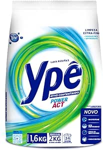 Ypê Lava Roupas em Pó Power Act 1,6Kg (Sachê)