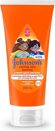 Johnson's Baby Creme Para Pentear Infantil Para Cabelos Cacheados Cachos Dos Sonhos,200ml