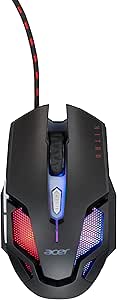 acer-mouse-gamer-optico-nitro-nmw200-sensor-6d-de-alta-precisao-retroiluminado-em-7-cores-design-simetrico-e-ergonomico-preto-com-detalhes-em-vermelho - Imagem
