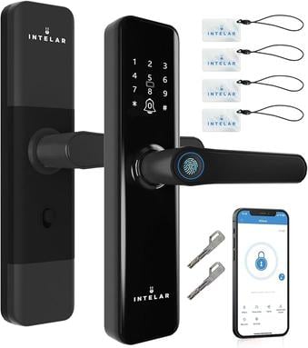 smart-lock-fechadura-inteligente-para-porta-com-impressao-digital-fechadura-de-entrada-sem-chave-5-em-1-fechadura-biometrica-para-porta-frontal-com-teclado-controle-por-app - Imagem