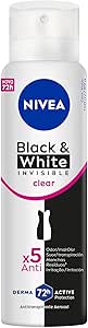 nivea-desodorante-antitranspirante-aerossol-invisible-black-white-clear-150ml-protecao-prolongada-de-48h-cuidado-suave-e-acao-antibacteriana - Imagem