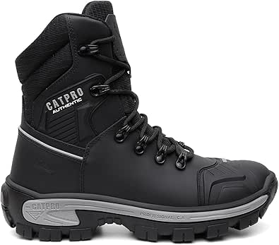 Bota Tática Combat, Couro Legítimo, 18cm De Cano, Solado Antiderrapante