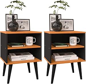 conjunto-com-2-mesas-de-cabeceira-retro-rpm-com-nicho-preto-rpm-moveis - Imagem