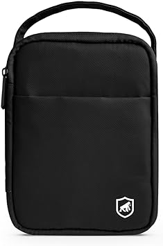 gshield-necessaire-organizadora-para-viagem-com-alca-estojo-com-divisorias-internas-para-acessorios-e-bolso-interno-telado-symetric-preta - Imagem
