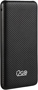 I2GO, Carregador Portátil (Power Bank) 10000mAh, 2 Saídas USB + 1 Saída/Entrada USB-C, Preto, i2GO Plus