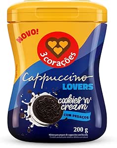 3-coracoes-cappuccino-sabor-cookies-n-cream-200g-x8fy - Imagem