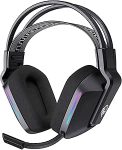 ilid-fone-de-ouvido-gamer-bluetooth-52-com-microfone-removivelconexao-dualsem-fiocabo-35mmalto-falante-50mmsurround-71rgbbateria-1000mah-headset-para-pcps4escritoriotvpreto - Imagem