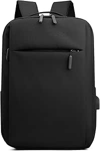 Mochila Executiva Notebook Slim Faculdade Trabalho Viagem Passeio Reforçada com Porta USB 15,6'' (Preto)