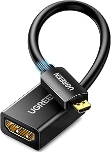 ugreen-adaptador-micro-hdmi-para-hdmi-cabo-macho-para-femea-hdmi-20-4k-60-hz-hdr-3d-dolby-18-gbps-de-alta-velocidade-compativel-com-raspberry-pi-5pi-4gopro-hero-7-6sony-a6000-camerare - Imagem