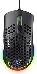 Imagem do produto Havit Mouse Gamer Ms1036 Iluminação Rgb, Programação De Macros, 7 Botões, 1200-1600-2400-4800-6400-7200 Dpi, Usb, Redução De Peso Superior, Movimento Flexí na loja Amazon