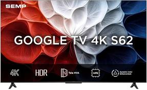 SEMP, Smart TV 4K UHD, 55“, Google TV, Google Assistente, Comando por Voz, Googlecast Integrado, Design Sem Bordas, Dolby Audio, 55S62
