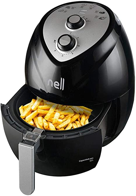 fritadeira-eletrica-sem-oleoair-fryer-nell-fit-preto-32l-com-timer - Imagem