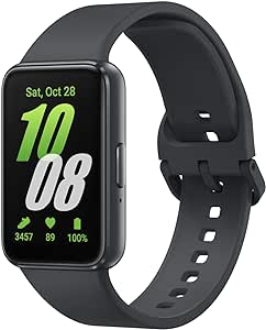 samsung-galaxy-fit3-grafite-display-de-16-amoled-colorido-bluetooth-design-premium-em-aluminio-mais-de-100-exercicios-e-resistente-a-agua-e-poeira - Imagem