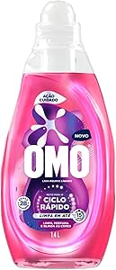 Lava-Roupas Líquido Omo Ciclo Rápido Ação Cuidado Frasco 1,4l