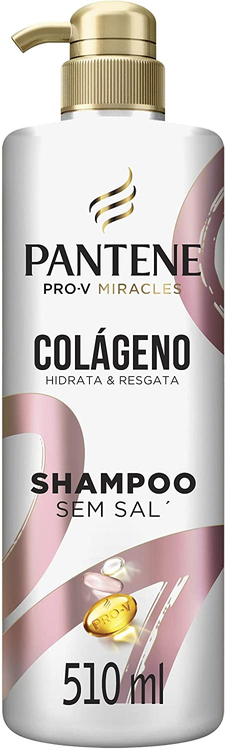 Shampoo Pantene Colágeno Hidrata e Resgata 510ml, Rosa