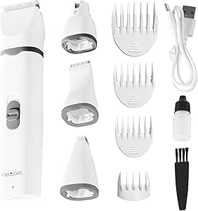 Imagem do produto Kit Máquina De Tosa Pets Gato Cachorro Tosador Profissional, Kit de aparador de pelos para animais de estimação 4 em 1, sem fio e recarregável para cães e  na loja Amazon