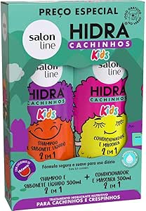 Salon Line, Kit Shampoo e Condicionador, Hidra Cachinhos Kids, Vegano - Para Cabelos Ondulados, Cacheados e Crespos, 300ml