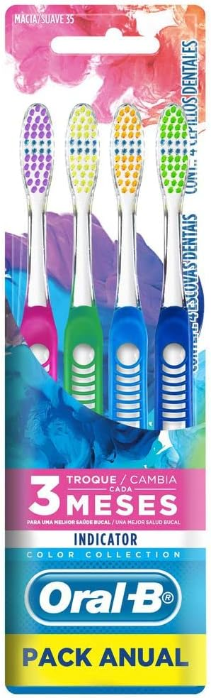 oral-b-escova-dental-indicator-colors-35-4-unidades - Imagem