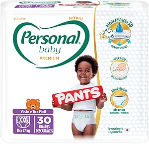 personal-fralda-descartavel-infantil-pants-baby-premium-xxg-30-unidades - Imagem