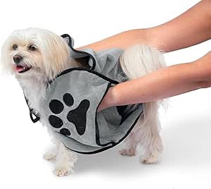 toalha-para-pet-cachorro-de-microfibra-com-bolsos-canina-superabsorvente-secagem-rapida-lavavel-a-maquina-macia-e-duravel-ideal-para-pets-caes-e-gatos-lumai - Imagem