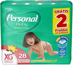 fralda-personal-baby-protect-e-sec-xg-mega-9x28pads-leve-28-pague-26-unidades - Imagem