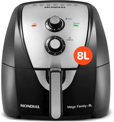 fritadeira-air-fryer-afn-80-bi-8-litros-1900w-mondial-cor-pretoinox-110v - Imagem