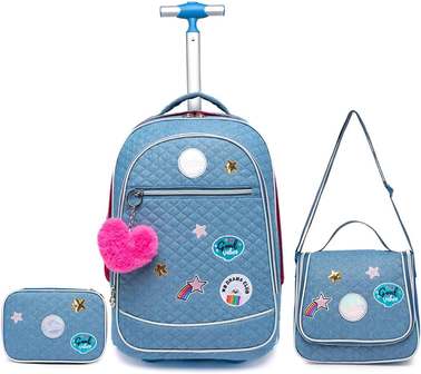 kit-mochila-rodinha-feminina-juvenil-polo-one-lancheira-termica-estojo-organizador - Imagem