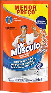 Mr Músculo Banheiro Sem Cloro, Desinfetante Limpeza Pesada Refil, Sachê 400ml pelo Menor Preço