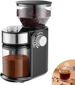 luxlam-moedor-de-cafe-eletrico-20moedor-ajustavel-com-18-configuracoes-de-moagemmoedor-de-cafe-plano-automatico-para-prensa-francesacafe-coado-e-expresso-para-2-a-14-xicarasaco-inoxidavelpreto - Imagem