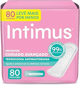 Intimus Protetor Diário Antibacteriana - 80 Unidades