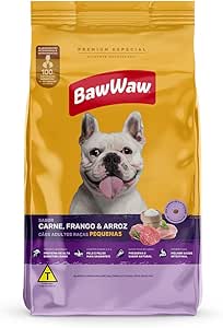 racao-baw-waw-para-caes-adultos-racas-pequenas-sabor-carne-frango-e-arroz-101kg - Imagem