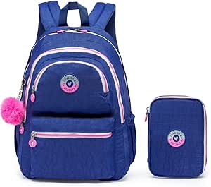 kit-mochila-escolar-spector-juvenil-feminina-azul - Imagem